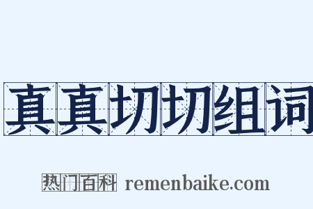 真真切切组词是什么意思的图片